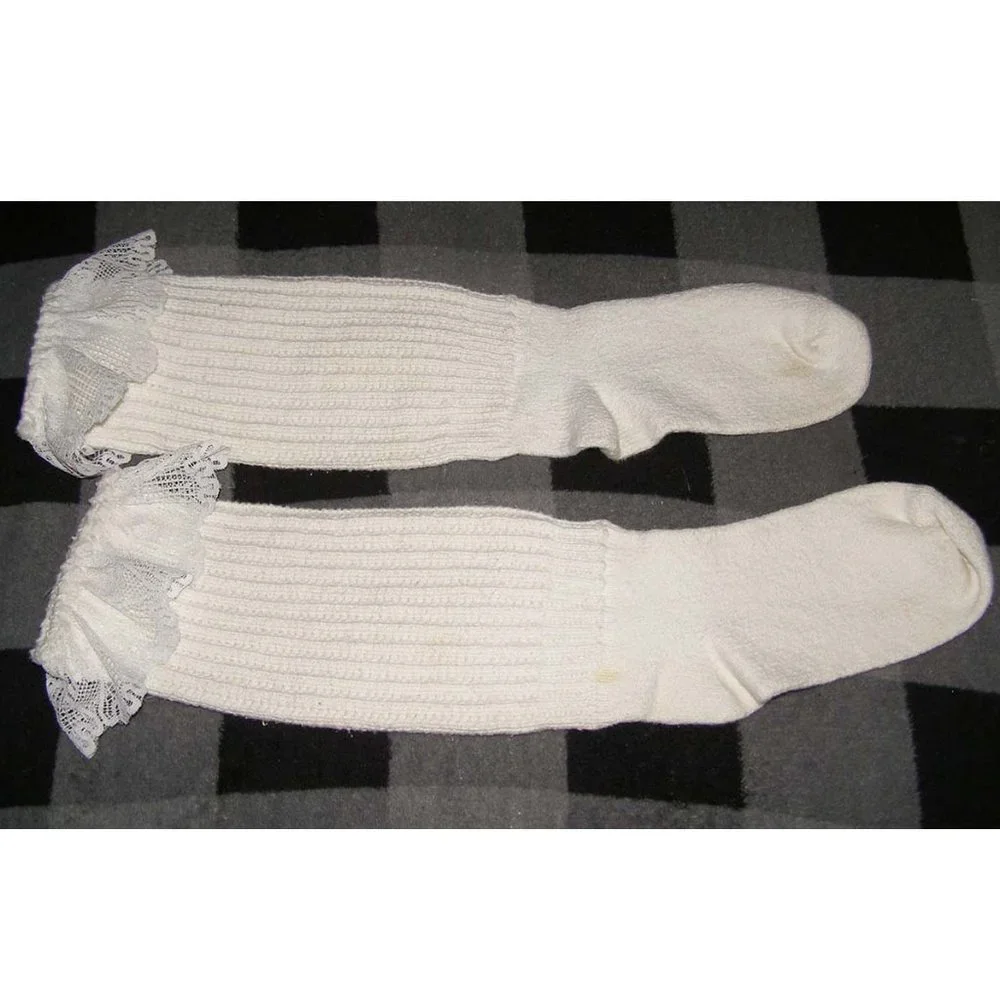 NEW Luxurious Cozy Knit White Knee Socks Adult